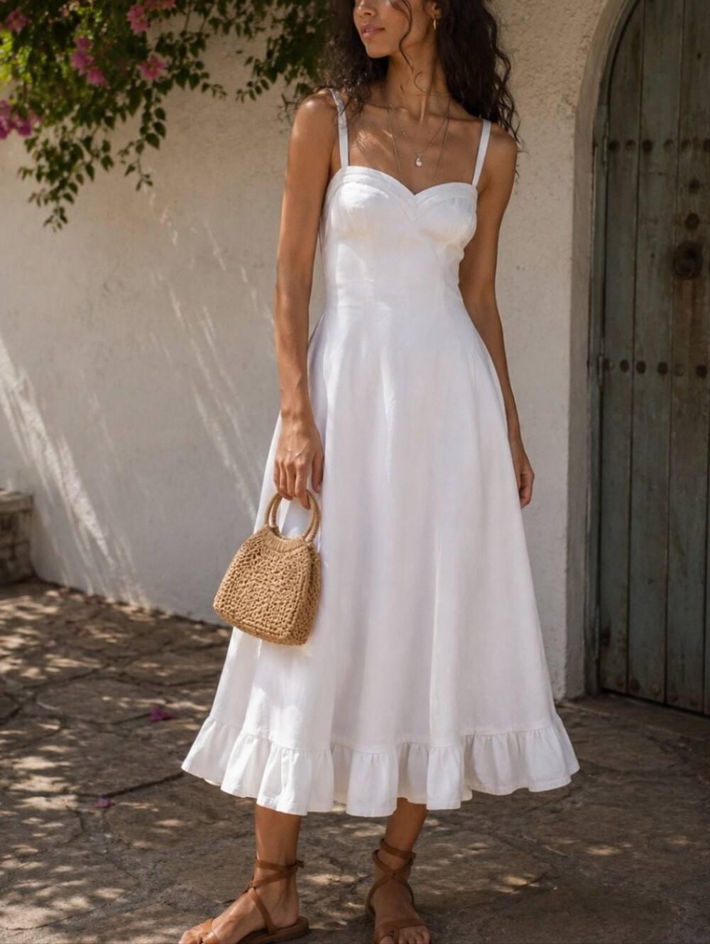 NWT Free People Another Season Midi Dress White